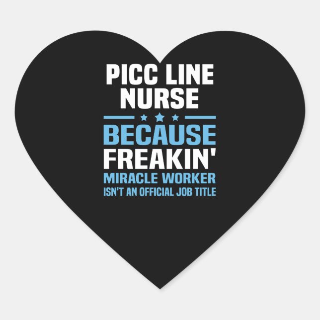 Sticker Cœur Infirmière de ligne PICC (Devant)