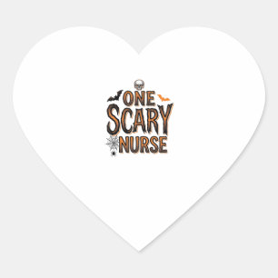 Sticker Cœur Infirmière effrayante Halloween Vintage Gravure T-
