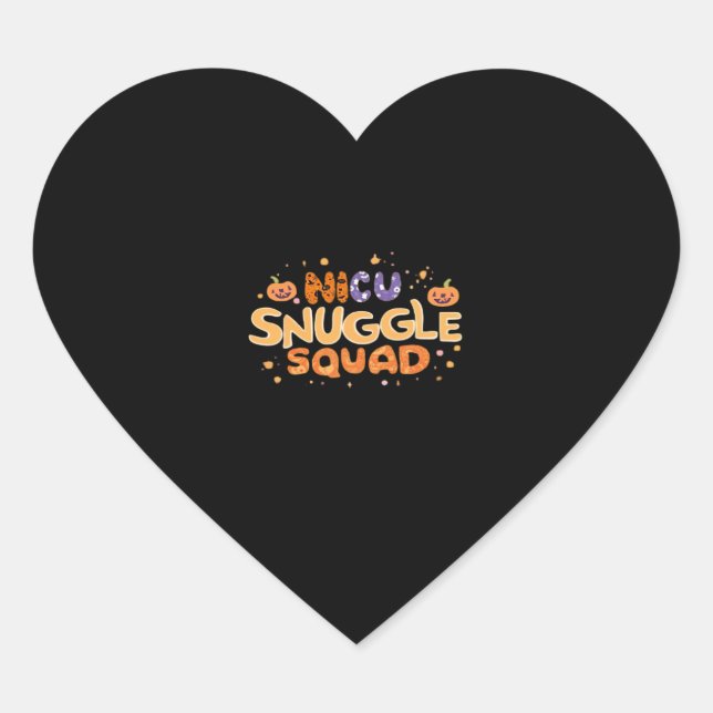 Sticker Cœur Infirmière néonatale de l'équipe de lutte NICU Hal (Devant)