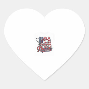 Sticker Cœur Infirmière Patriotique USA Cœur Chemise Stethoscop