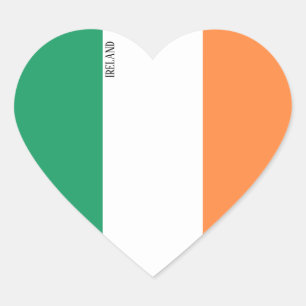 Sticker Cœur Irlande Drapeau magnifique patriotique