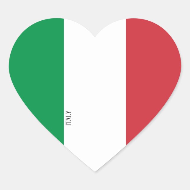 Sticker Cœur Italie Drapeau splendide patriotique (Devant)