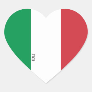 Sticker Cœur Italie Drapeau splendide patriotique