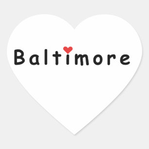 Sticker Cœur J'aime Baltimore