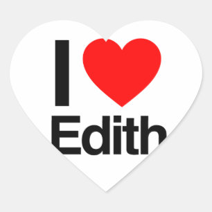 Sticker Cœur j'aime edith
