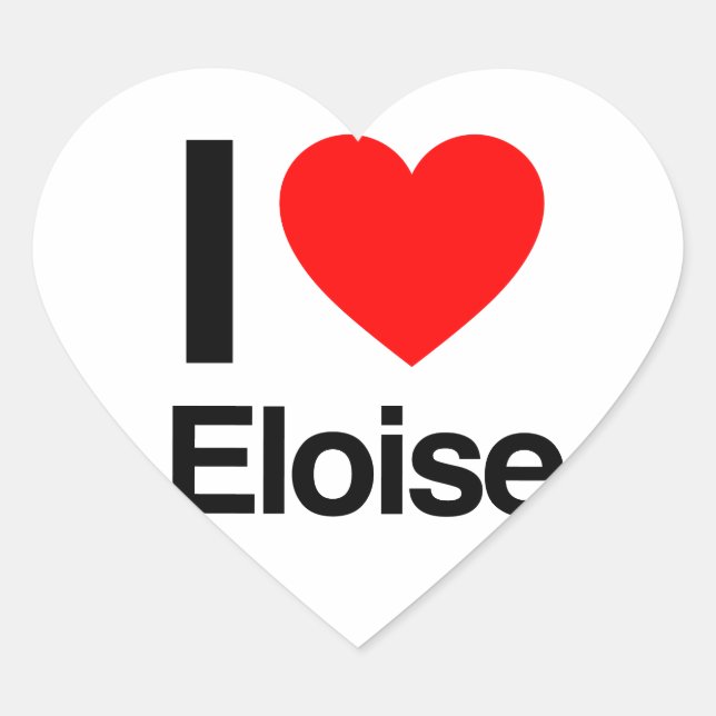 Sticker Cœur j'aime eloise (Devant)
