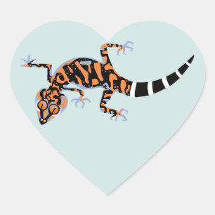 Sticker Cœur J'aime GECKOS - Lizard - Nature - Faune