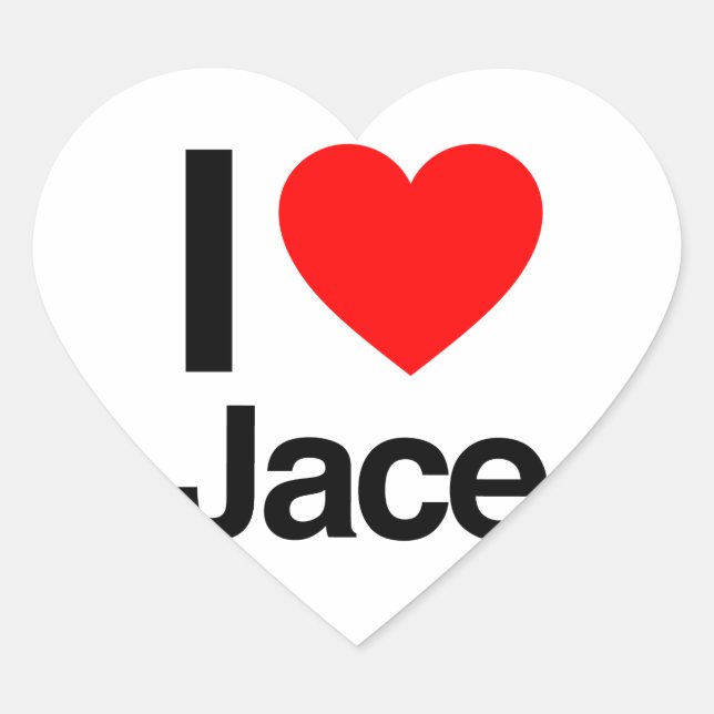 Sticker Cœur j'aime jace (Devant)