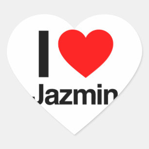 Sticker Cœur j'aime jazmin
