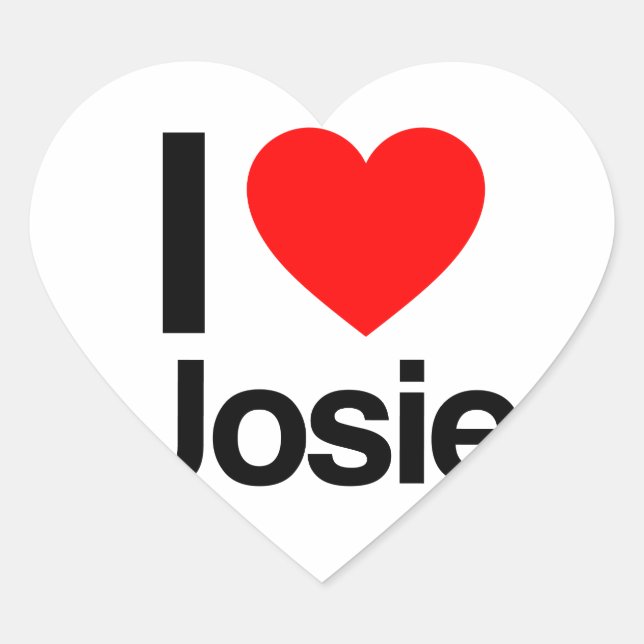 Sticker Cœur j'aime josie (Devant)