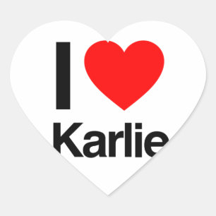 Sticker Cœur j'aime karlie