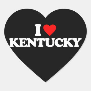 STICKER CŒUR J'AIME KENTUCKY