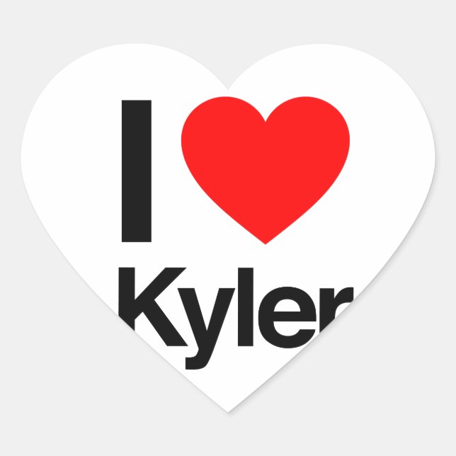 Sticker Cœur j'aime kyler (Devant)