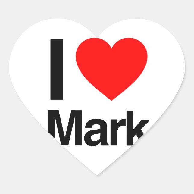 Sticker Cœur j'aime la marque (Devant)
