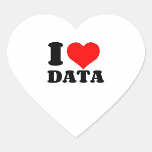 STICKER CŒUR J'AIME LE COEUR DES DONNÉES