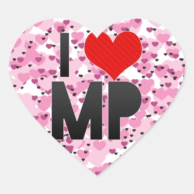 Sticker Cœur J'aime le député (Devant)