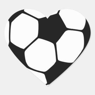 Sticker Cœur J'aime le football