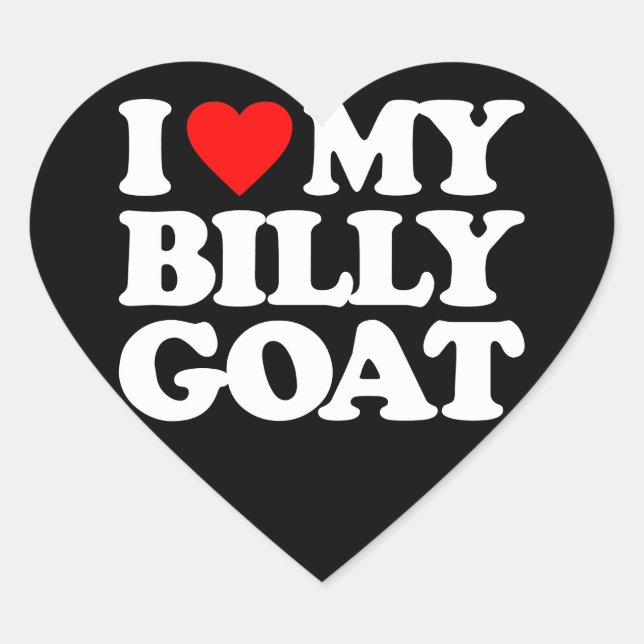 STICKER CŒUR J'AIME MA CHÈQUE BILLY (Devant)
