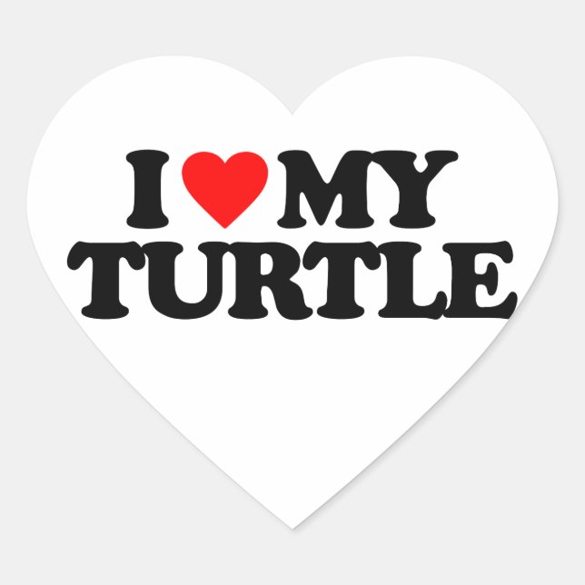STICKER CŒUR J'AIME MA TORTLE (Devant)
