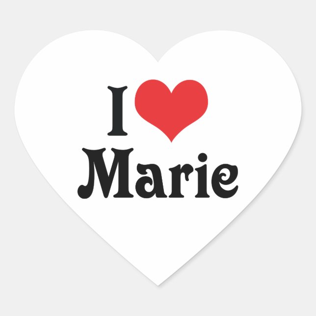 Sticker Cœur J'aime Marie (Devant)