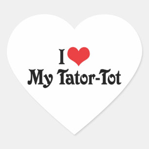 Sticker Cœur J'Aime Mon Tator-Tot