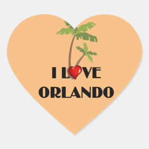Sticker Cœur J'aime Orlando