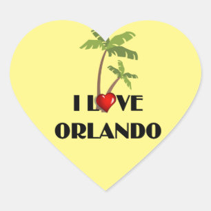 Sticker Cœur J'aime Orlando