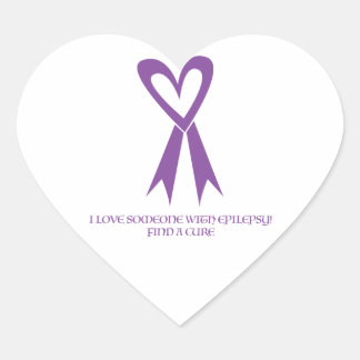 Sticker Cœur J'aime quelqu'un avec l'épilepsie !