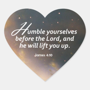 Sticker Cœur James 4:10