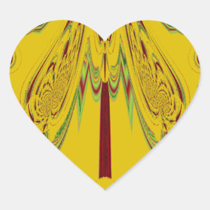 Sticker Cœur jaune