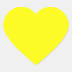 Sticker Cœur Jaune clair (couleur solide)