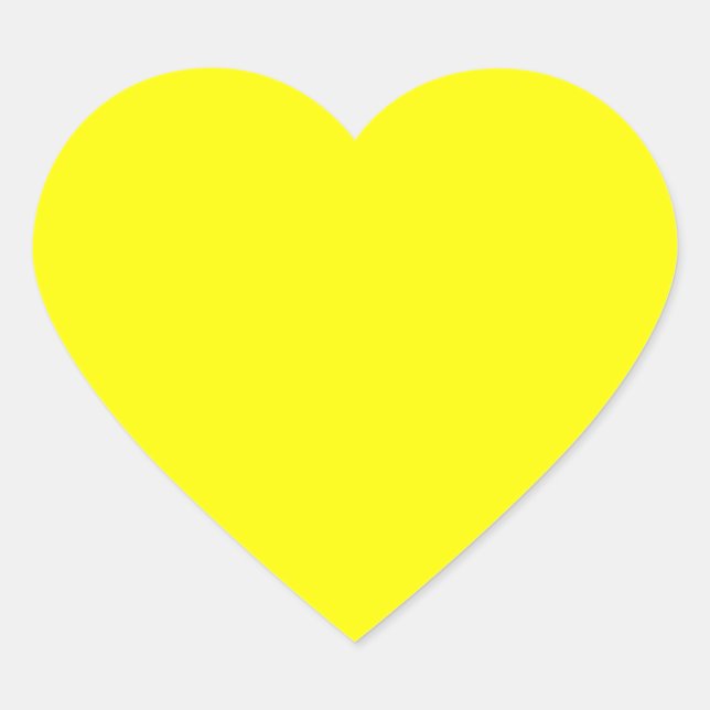Sticker Cœur Jaune clair (couleur solide) (Devant)