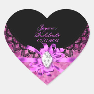 Sticker Cœur Jaymins Bachelorette Rose noir dentelle