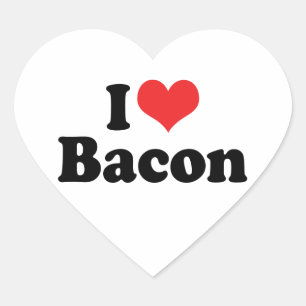 Sticker Cœur Je suis amoureux du bacon cœur - Amoureux du bacon