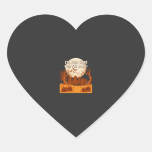 Sticker Cœur Je suis juste ici Boos Halloween Enfants Silhouett