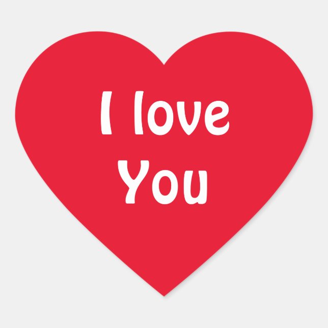 Sticker Cœur Je t'aime (Devant)