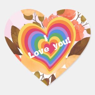 Sticker Cœur Je t'aime