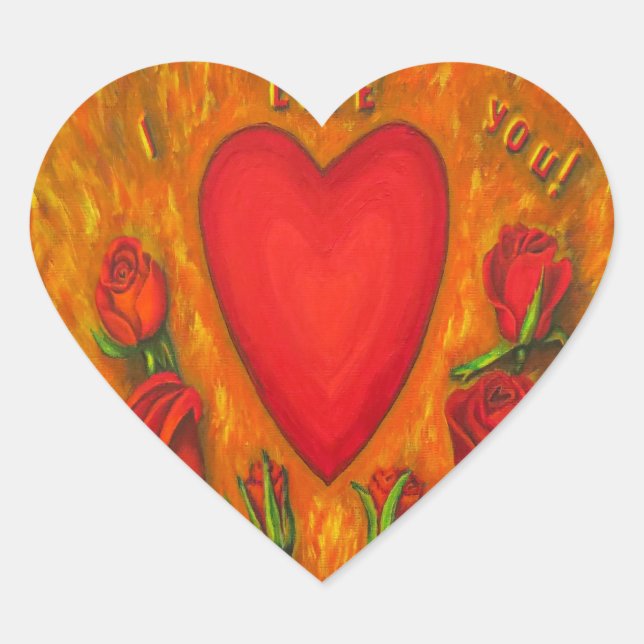 Sticker Cœur Je t'aime (Devant)