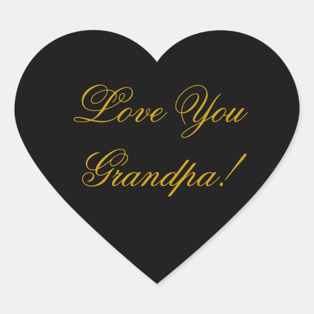 STICKER CŒUR JE T'AIME GRAND-PA (Devant)
