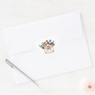 Sticker Cœur Je t'aime maman