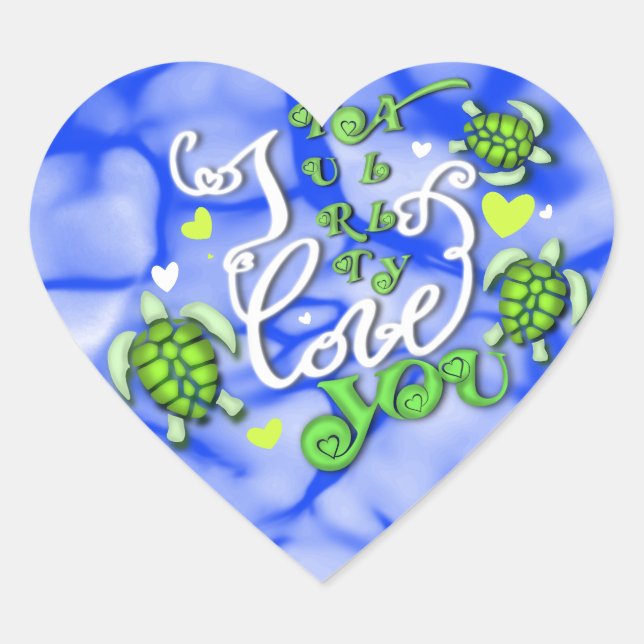 Sticker Cœur Je t'aime vraiment - Saint Valentin (Devant)