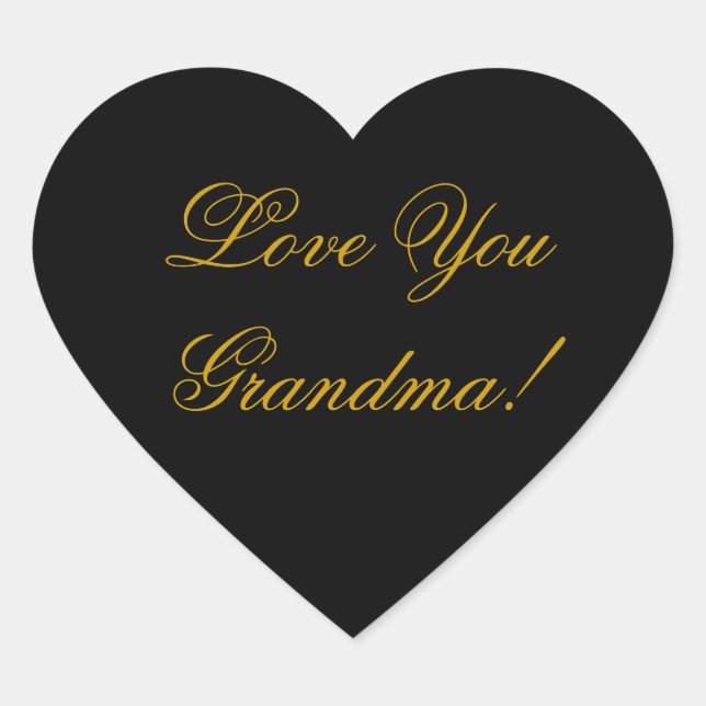 STICKER CŒUR JE VOUS AIME GRAND-MÈRE. (Devant)