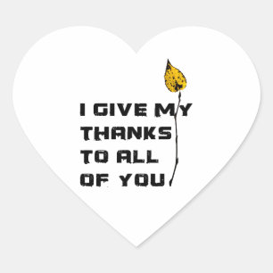 Sticker Cœur Je Vous Remercie Tous