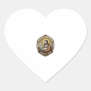 Sticker Cœur Jésus Croisant les Bras Émoji Visage Troll Interne