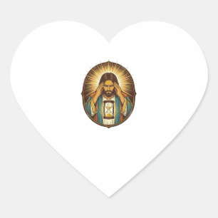 Sticker Cœur Jésus impatient Chargement Sablier Internet Lent T