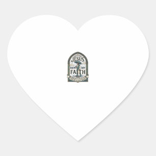 Sticker Cœur Jésus Jour de Pluie Foi Jésus Jour de Pluie Foi Ch