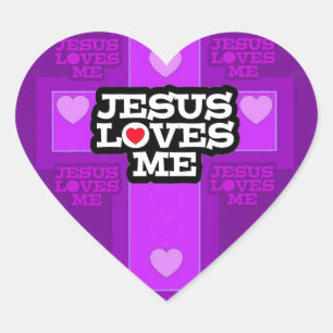 Sticker Cœur Jésus M'Aime.