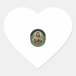 Sticker Cœur Jésus tache de café le pantalon avant de rencontre