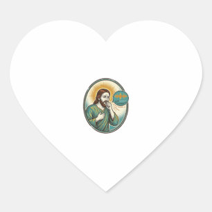 Sticker Cœur Jésus toussant au milieu d'un message audio vocal