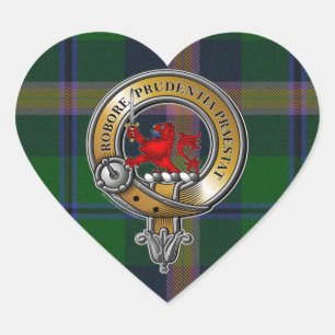 Sticker Cœur Jeune Tartan & Badge